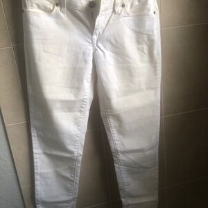 The Limited White Ankle Cropped Jeans